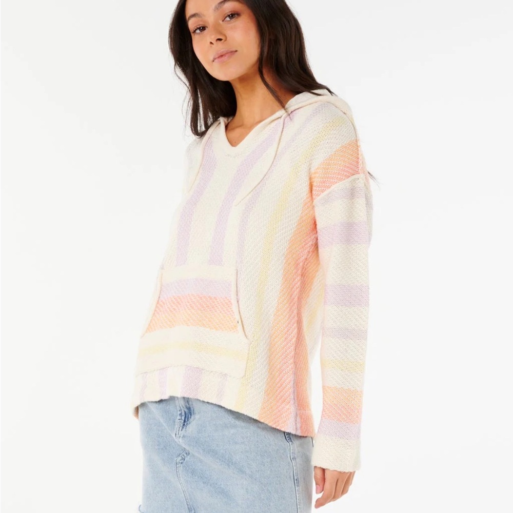 RIP CURL NEON ISLES KNIT PONCHO PULLOVER BEACH WEAR SZ M - Picture 5 of 10